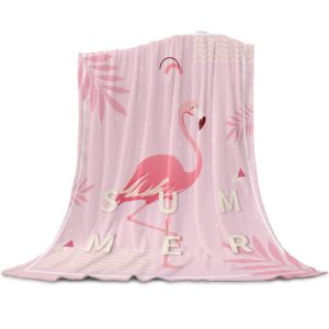 Kuscheldecke mit Rosa Flamingo