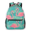 Ca. 40,5cm – *5 Flamingo-Motive* Damen- und Mädchen-Rucksack mit Fronttasche Geschenk-Ideen | Rucksäcke 10