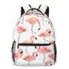 Ca. 40,5cm – *5 Flamingo-Motive* Damen- und Mädchen-Rucksack mit Fronttasche Geschenk-Ideen | Rucksäcke 12