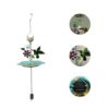 Wildvogel-Blüte als Windspiel mit Solar-LED, hängende Vogelfutterschale mit Glocke (ca. 23cm breit) Vogel-Zubehör | Für Wildvögel 9