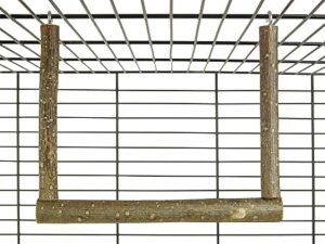 Holz Schaukel für Käfig. Sitzbretter aus Naturholz. Ideal für Vögel und Kleintiere.